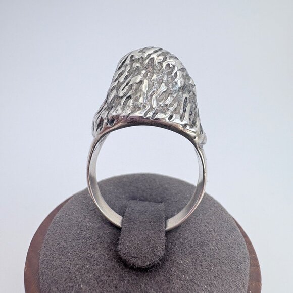 VTG Sterling Silver 925 Three Dimensional Lion Head Statement Ring Size 11.75 - Picture 5 of 8